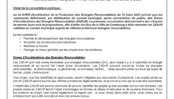 Consultation publique : Zones d’Accélérations des Energies Renouvelables